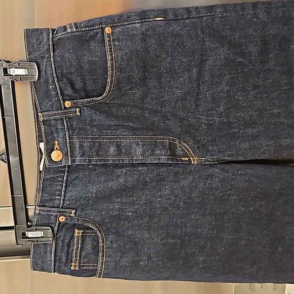 💕DOEN💕 Lady Jean ~ Ultra High Waisted Barrel Leg Rinse Wash Dark Blue 30 NWT - Picture 13 of 16